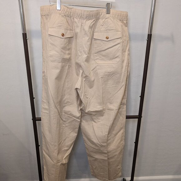 Oak Hill Linen-Blend Drawstring Pants 1XL X 32 Length - Picture 3 of 3